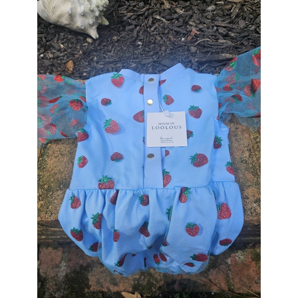 NWT House Of Loolous 3-6 Month Strawberry Sweet Baby Onsies